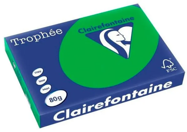 Q-connect Trophee papel de copia A3 80g verde fuerte 500 hojas